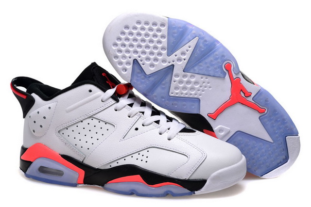 Women Jordan Shoes 6 Grade AAA Low White Infrared